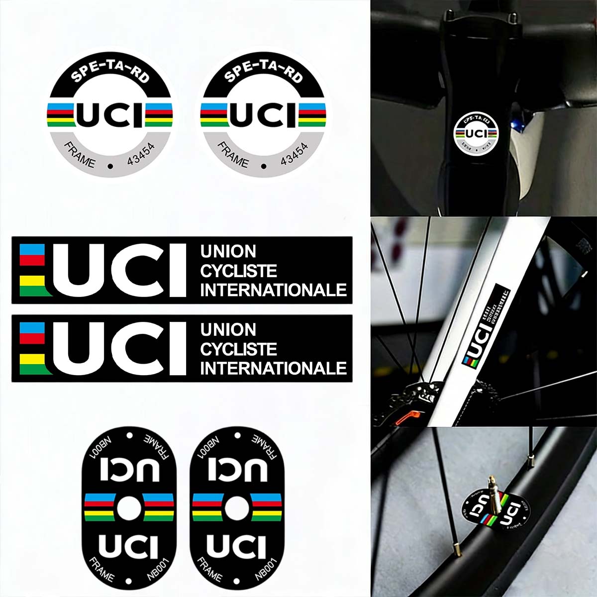 Mountain Biking History - UCI Cycling Frame Stickers Durable Vinyl