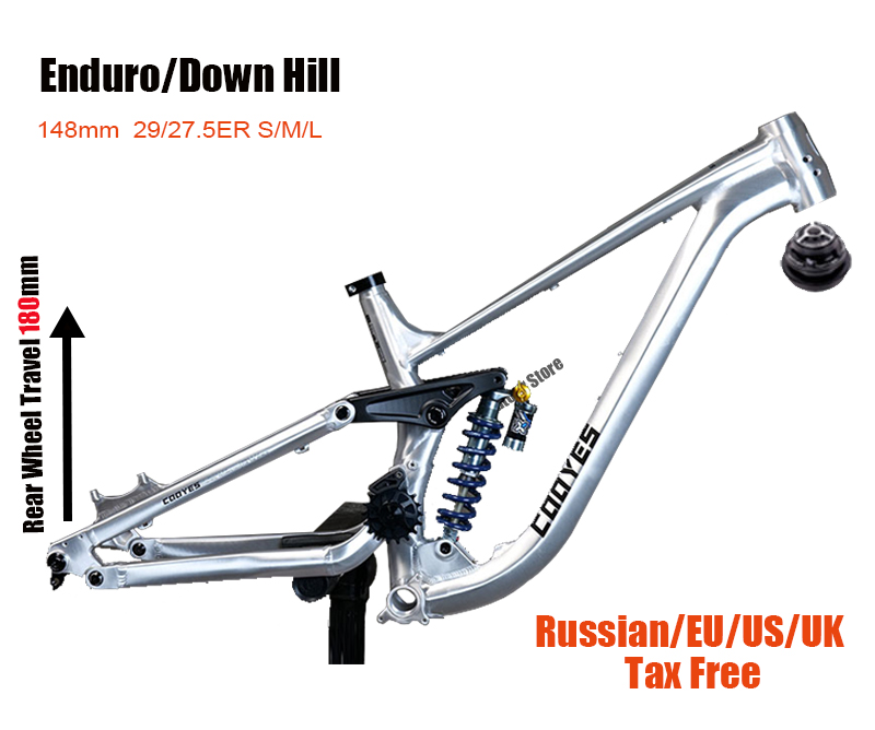 Mountain Biking Track - Full Suspension Frame FR/DH/AM Enduro Aluminum