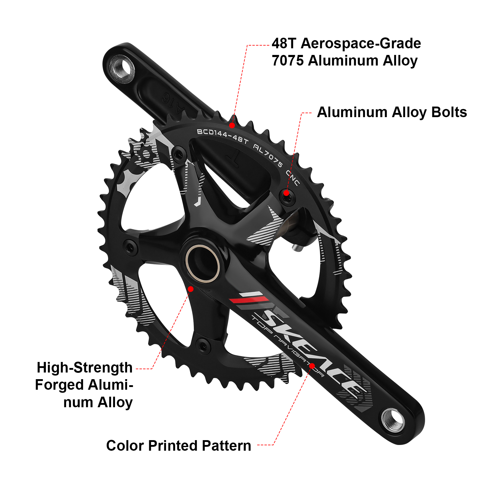 SKEACE Road Bike Crankset 144B - Mountain Biking Track review and price